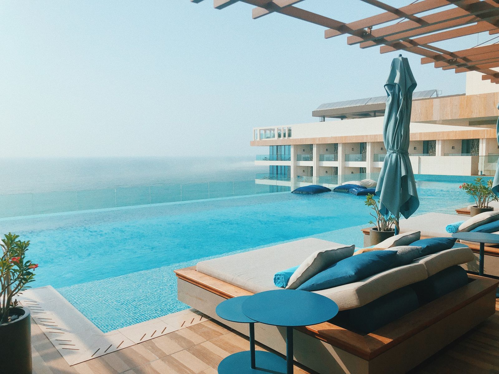 Poolside cabanas